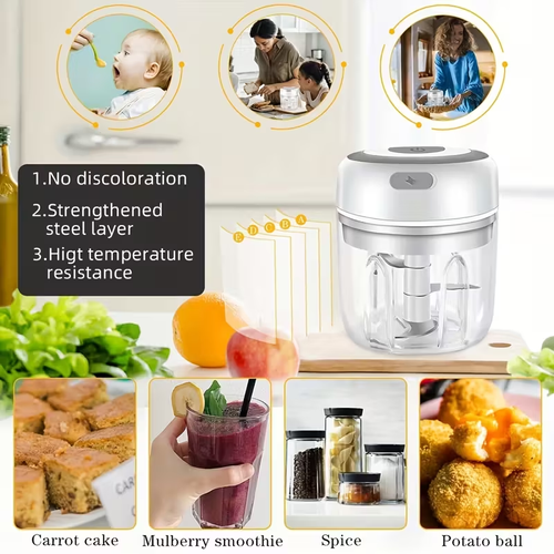 Portable USB-C Rechargeable Food Processor