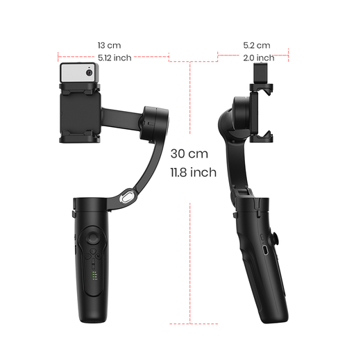 M3 Phone Stabilizer: 3-Axis Anti-Shake Gimbal with Handheld Shooting, Live Streaming, AI Face Tracking & Detachable Remote
