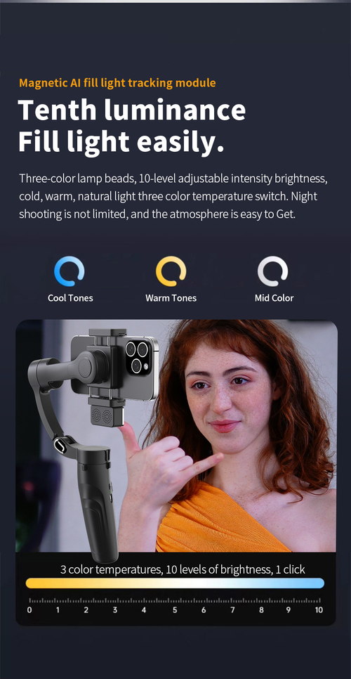 M3 Phone Stabilizer: 3-Axis Anti-Shake Gimbal with Handheld Shooting, Live Streaming, AI Face Tracking & Detachable Remote