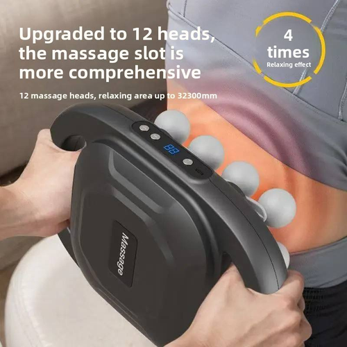 12-Headed LCD Display Massage Gun