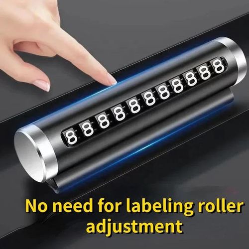 Aluminum Alloy Rolling Temporary Parking Card Car Mobile Phone Number Plate Hidden Temporary Stop Sign