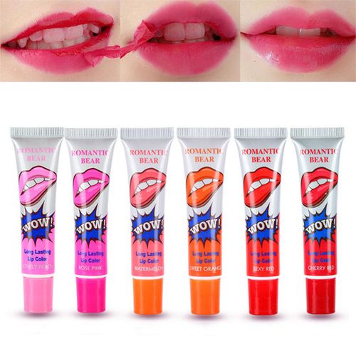 Hot-Selling Peel-Off Lip Gloss Set - 3D Plumping, Vibrant Colors, Long-Lasting & Smudge-Proof, Water & Sweat Resistant, Natural Ingredients, Gentle on Skin, 6 Mixed Shades