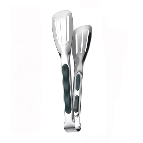 Stainless Steel Food Green Handle Triple Wire Clip Anti-scald Barbecue Clip Bread Barbecue Steak Clip Kitchen Food Cooking Tools