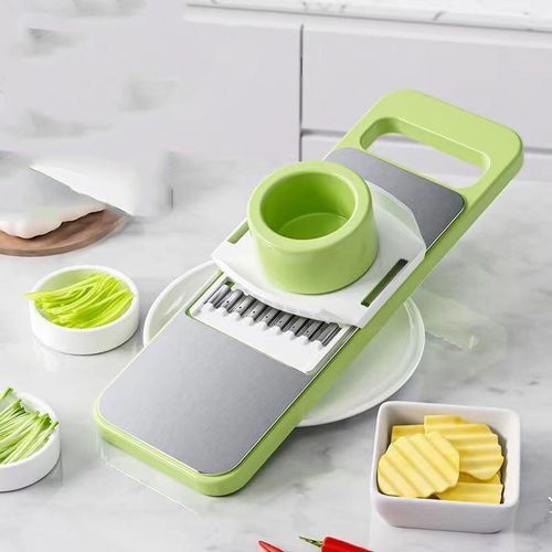 5-in-1 Kitchen Hand Grater Stainless Steel and Plastic Multi-Functional Fruit & Vegetable Tool