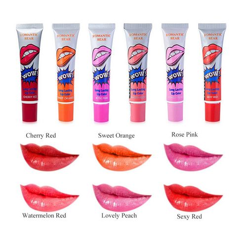 Hot-Selling Peel-Off Lip Gloss Set - 3D Plumping, Vibrant Colors, Long-Lasting & Smudge-Proof, Water & Sweat Resistant, Natural Ingredients, Gentle on Skin, 6 Mixed Shades