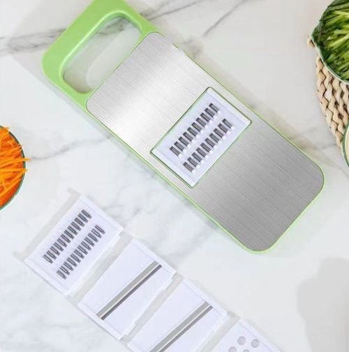 5-in-1 Kitchen Hand Grater Stainless Steel and Plastic Multi-Functional Fruit & Vegetable Tool