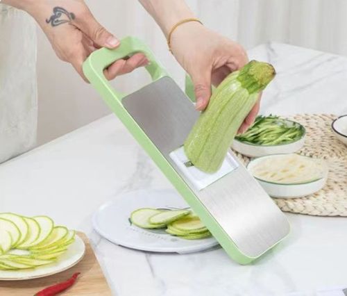 5-in-1 Kitchen Hand Grater Stainless Steel and Plastic Multi-Functional Fruit & Vegetable Tool