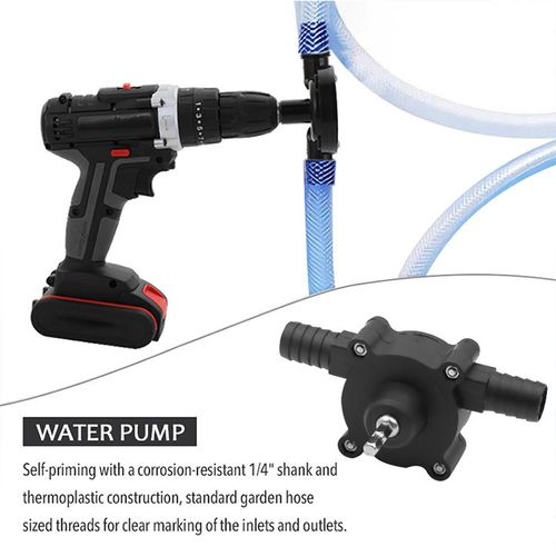 Household Small Water Pump, Handheld Electric Drill Water Pump - Self-Priming, Multi-Scenario, Portable