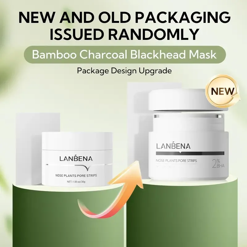 LANBENA Blackhead Removal Mask, Nose Phyto Pore Strips, Pore Cleansing Purifying Exfoliating Mask, 60 Sheets, Phyto Aloe Vera Blackhead Removal Mask, (30g),travel essentials