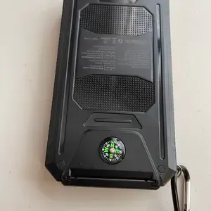10000mAh Portable Solar Power Bank, Waterproof Solar Phone Charger with LED Light and Dual USB Ports, Compatible with iPhone and Android GLOBAL PICKS