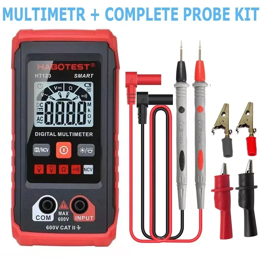 Digital Multimeter Voltmeter AC DC Volt Meter Ohmmeter Auto Range Tester wLight