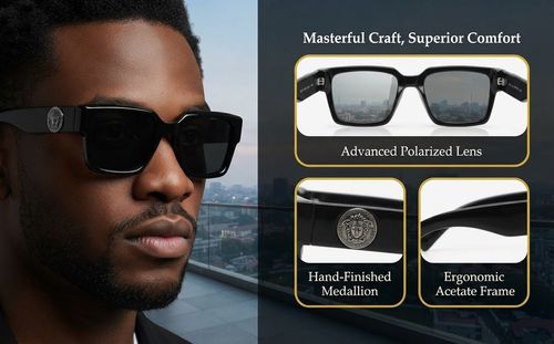 Men's Vintage Oversized Polarized Sunglasses