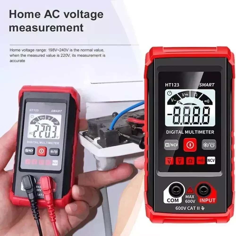 Digital Multimeter Voltmeter AC DC Volt Meter Ohmmeter Auto Range Tester wLight