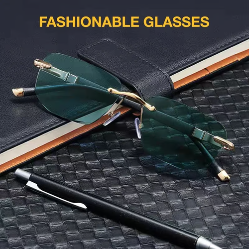 👓 Stylish Anti-blue Light Rimless Reading Glasses
