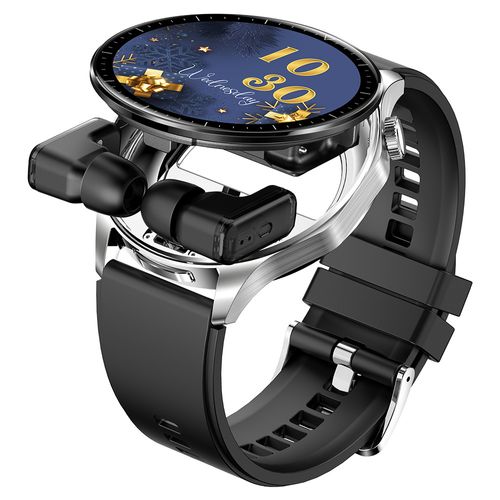 2-in-1 smartwatch, men's and women's sports health monitoring smartwatch with wireless earbuds, noise-cancelling Bluetooth headphones