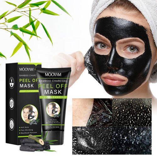 Skin care bamboo charcoal peeling mask, blackhead and nose mask, deeply cleanses pores and shrinks black mask