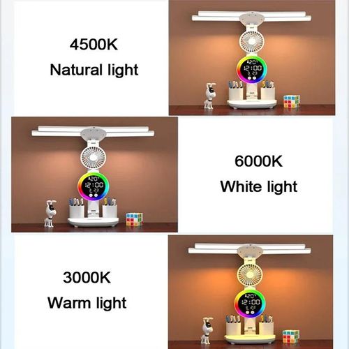 led folding desk lamp, eye-protecting reading lamp, student study special bedroom bedside lamp, dormitory charging small desk lamp