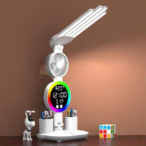 led folding desk lamp, eye-protecting reading lamp, student study special bedroom bedside lamp, dormitory charging small desk lamp