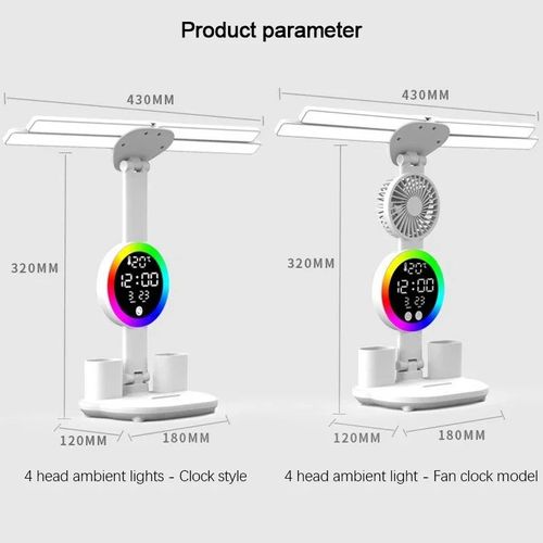 led folding desk lamp, eye-protecting reading lamp, student study special bedroom bedside lamp, dormitory charging small desk lamp