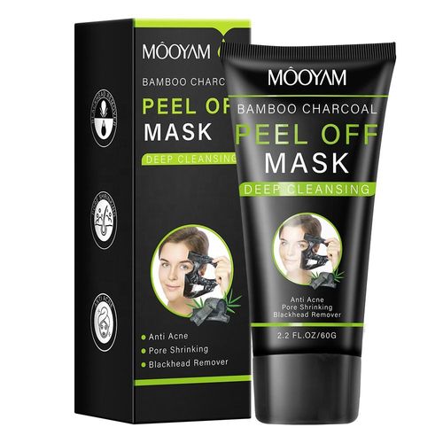 Skin care bamboo charcoal peeling mask, blackhead and nose mask, deeply cleanses pores and shrinks black mask