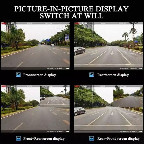 Rearview mirror dashcam dual-lens car monitoring 1080P front and rear dual recording dashcam