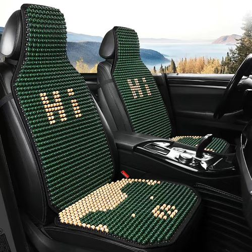 Summer car seat cushion breathable wooden bead single piece, all-season universal van and small truck driver's seat massage and cooling cushion