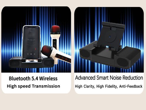 Bluetooth speaker with karaoke microphone