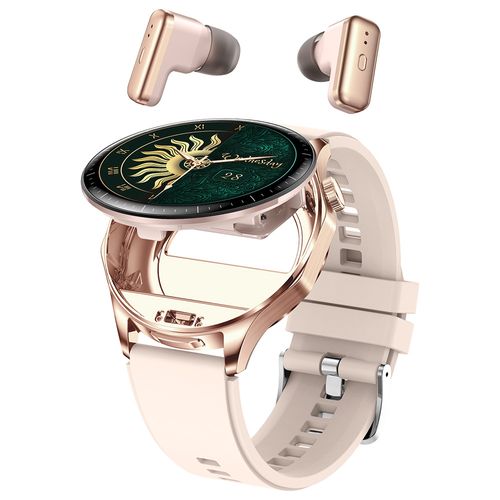 2-in-1 smartwatch, men's and women's sports health monitoring smartwatch with wireless earbuds, noise-cancelling Bluetooth headphones