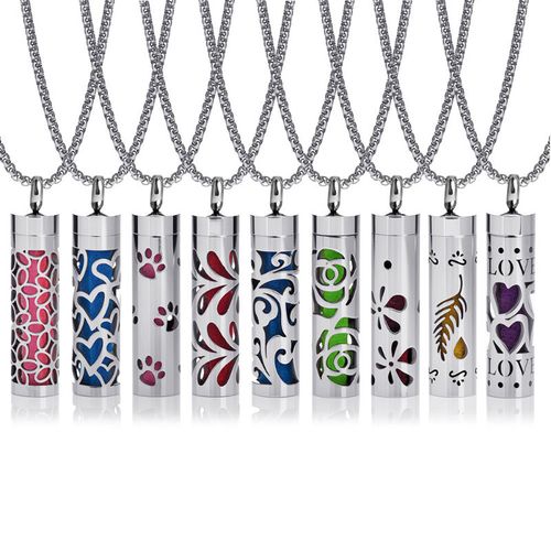 Perfume pendant necklace, essential oil diffused perfume bottle necklace