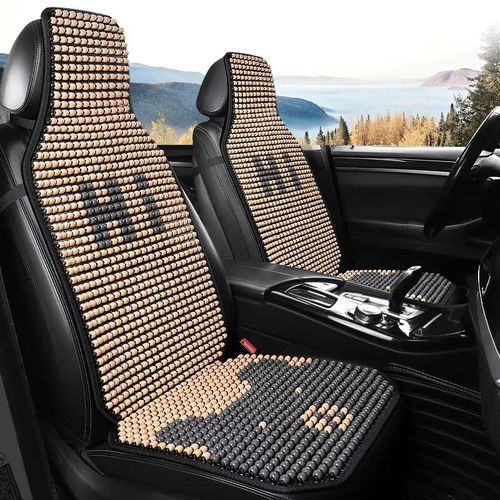 Summer car seat cushion breathable wooden bead single piece, all-season universal van and small truck driver's seat massage and cooling cushion