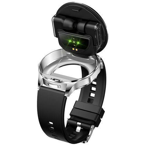 2-in-1 smartwatch, men's and women's sports health monitoring smartwatch with wireless earbuds, noise-cancelling Bluetooth headphones