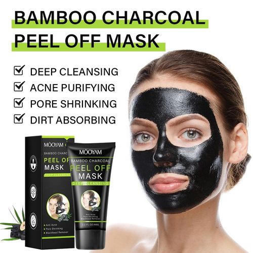 Skin care bamboo charcoal peeling mask, blackhead and nose mask, deeply cleanses pores and shrinks black mask