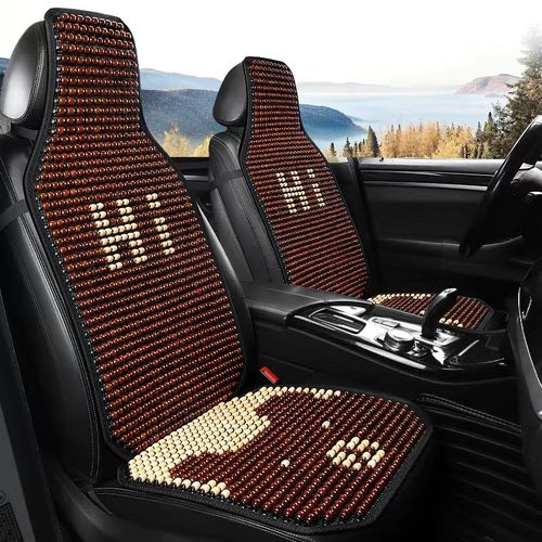 Summer car seat cushion breathable wooden bead single piece, all-season universal van and small truck driver's seat massage and cooling cushion