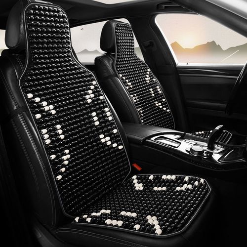 Summer car seat cushion breathable wooden bead single piece, all-season universal van and small truck driver's seat massage and cooling cushion