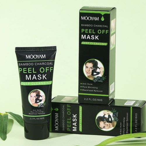 Skin care bamboo charcoal peeling mask, blackhead and nose mask, deeply cleanses pores and shrinks black mask