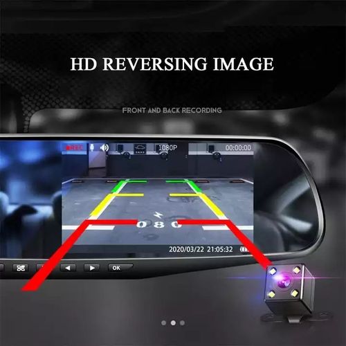 Rearview mirror dashcam dual-lens car monitoring 1080P front and rear dual recording dashcam