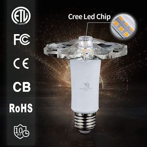 LED Light Bulbs 3000k Warm White Energy Efficient E26-E27 Medium Screw Base Flower Of Chinese Redbud Shape Led Crystal Lamp Bulb