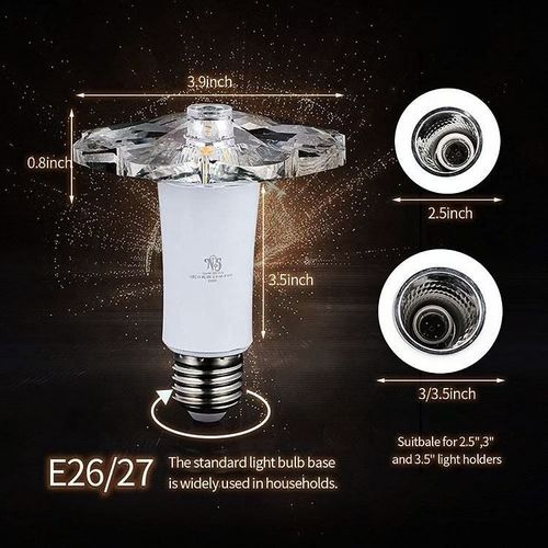 LED Light Bulbs 3000k Warm White Energy Efficient E26-E27 Medium Screw Base Flower Of Chinese Redbud Shape Led Crystal Lamp Bulb
