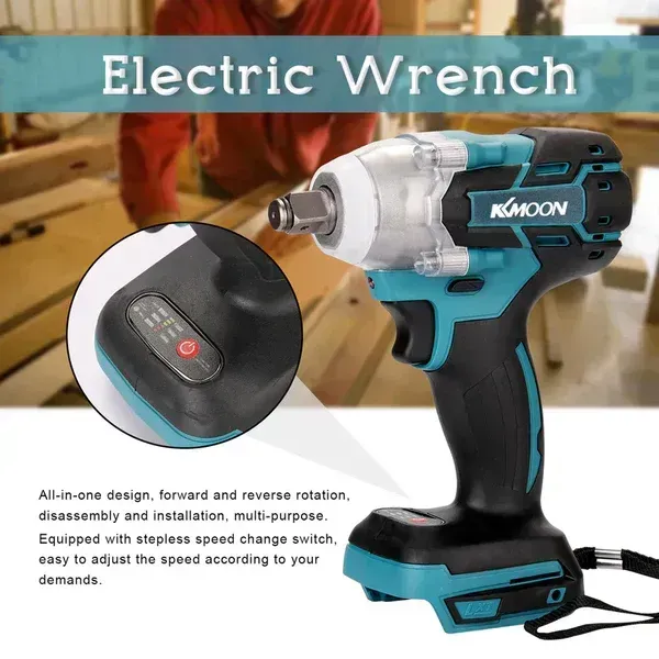 ✨Electric Wrench + 2 Batteries + 13 Pcs 1-2 Impact Wrench Hex Socket Driver Bit Set🔧