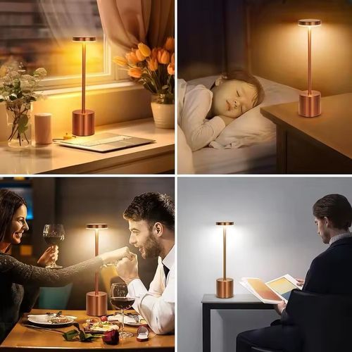 🔥🎁Hot Sale 50% OFF🎁🔥NEW Design Cordless Led Table Lamp Modern Wireless Rechargeable Touch Dimming Portable Restaurant Lights Luxury Desk Table Lamps