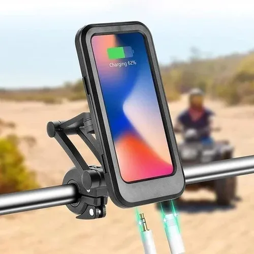 Waterproof phone holder for bicycles and motorcycles