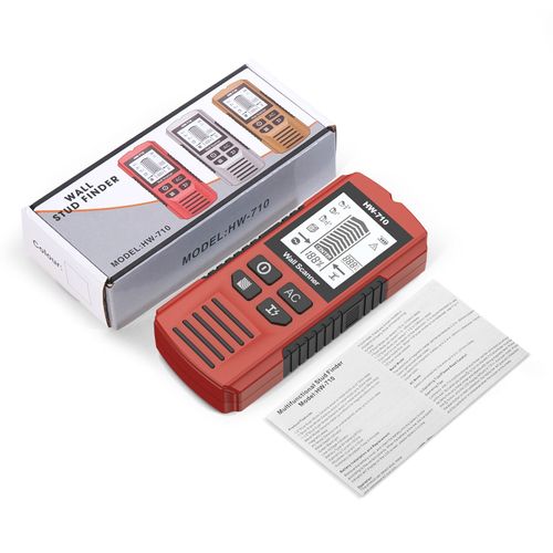 Multi-function handheld metal and wall detector 5 in 1 wall keel detector Metal Wooden keel AC voltage charged detection Wall scanner with automatic calibration Lightweight LCD screen Electric box detector