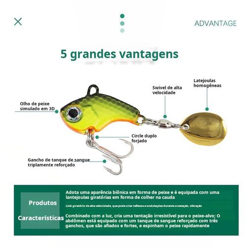 Artificial Bait Mini Tornado Spinner Vibration Long Range