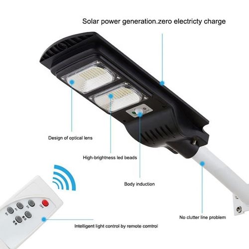 Two Heads Energy Saving Street Light Lithium Battery Waterproof IP65 Super Bright Solar Street Light Streetlight Outdoor Solar Light