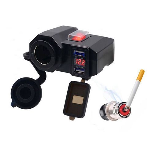 Motorcycle Waterproof Mobile Phone Charger Cigarette Lighter