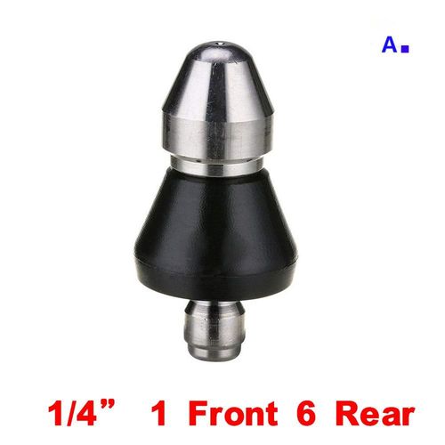 Sewer Cleaning Tool High Pressure Nozzle, Sewer Jetter Nozzle Stainless Steel Nozzle Water Flusher Cleaning Nozzle,Sewer Cleaning Tool Remove Grease Sand Hair