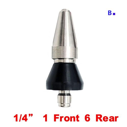 Sewer Cleaning Tool High Pressure Nozzle, Sewer Jetter Nozzle Stainless Steel Nozzle Water Flusher Cleaning Nozzle,Sewer Cleaning Tool Remove Grease Sand Hair