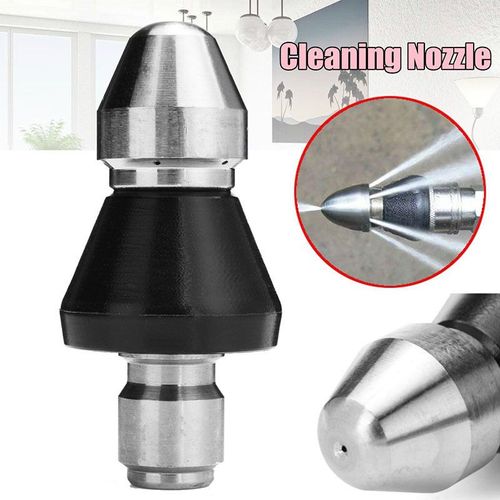 Sewer Cleaning Tool High Pressure Nozzle, Sewer Jetter Nozzle Stainless Steel Nozzle Water Flusher Cleaning Nozzle,Sewer Cleaning Tool Remove Grease Sand Hair