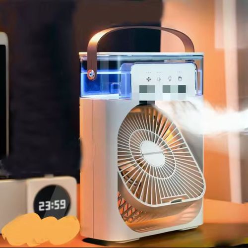 5 Hole Mist Humidifying USB Mini Fan with Lighting