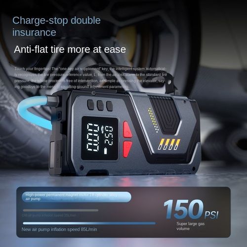 6000mAh Powerful Portable Air Compressors 150PSI Emergency Jump Starter Car Tire Inflation with Battery Booster Air Pump Mini